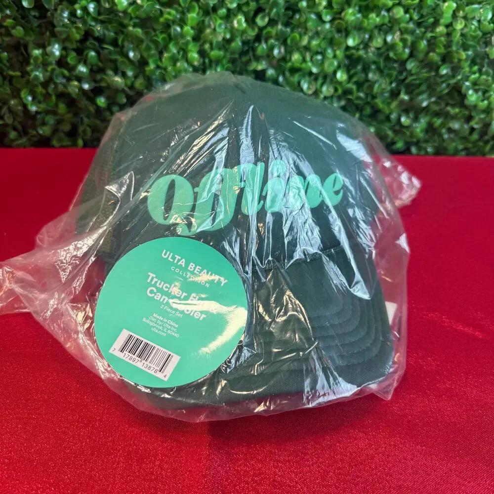 New Ulta Beauty Trucker Hat  & Can Koozie Set Cookout Casual Festival Party